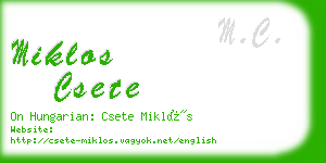 miklos csete business card